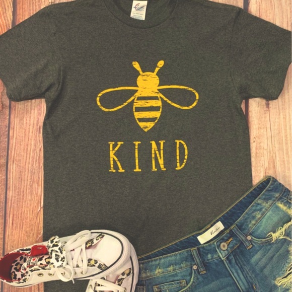 Bee Kind T-Shirt - Soft Tultex Polyblend, Kindness T-Shirt, Work Casual Shirt - Picture 1 of 1